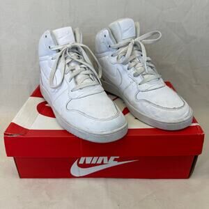 Nike Men’s Ebernon Mid Causal Shoes Triple White Size 10.5 (AQ1773-100)